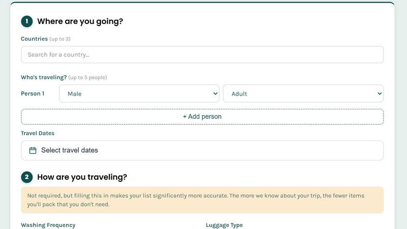 Country comparison application interface and features
