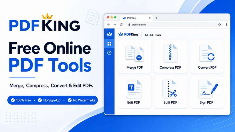 PDFKing application interface and features
